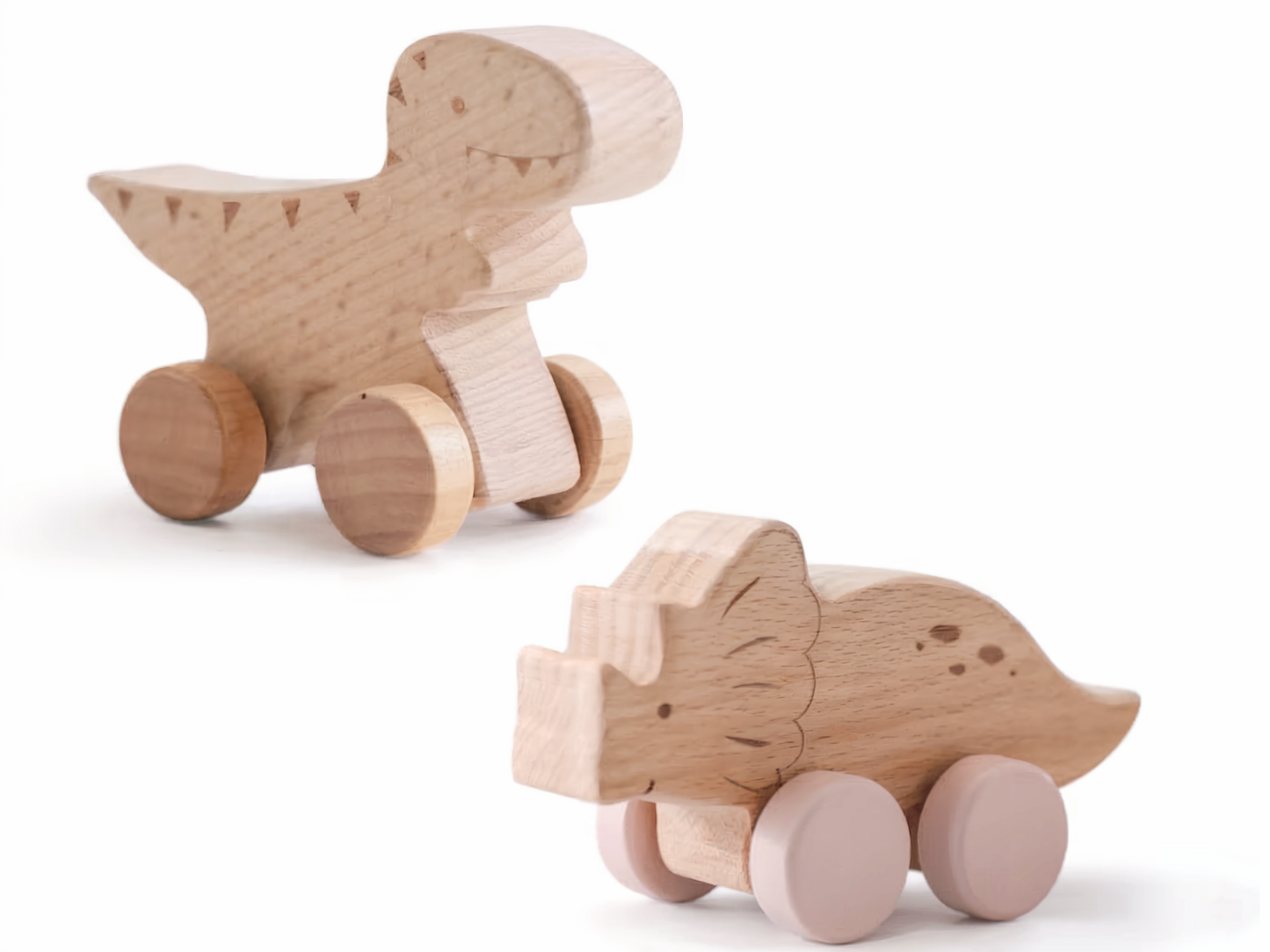 Kit 4 Dinos en Bois – Jouet Montessori Éducatif